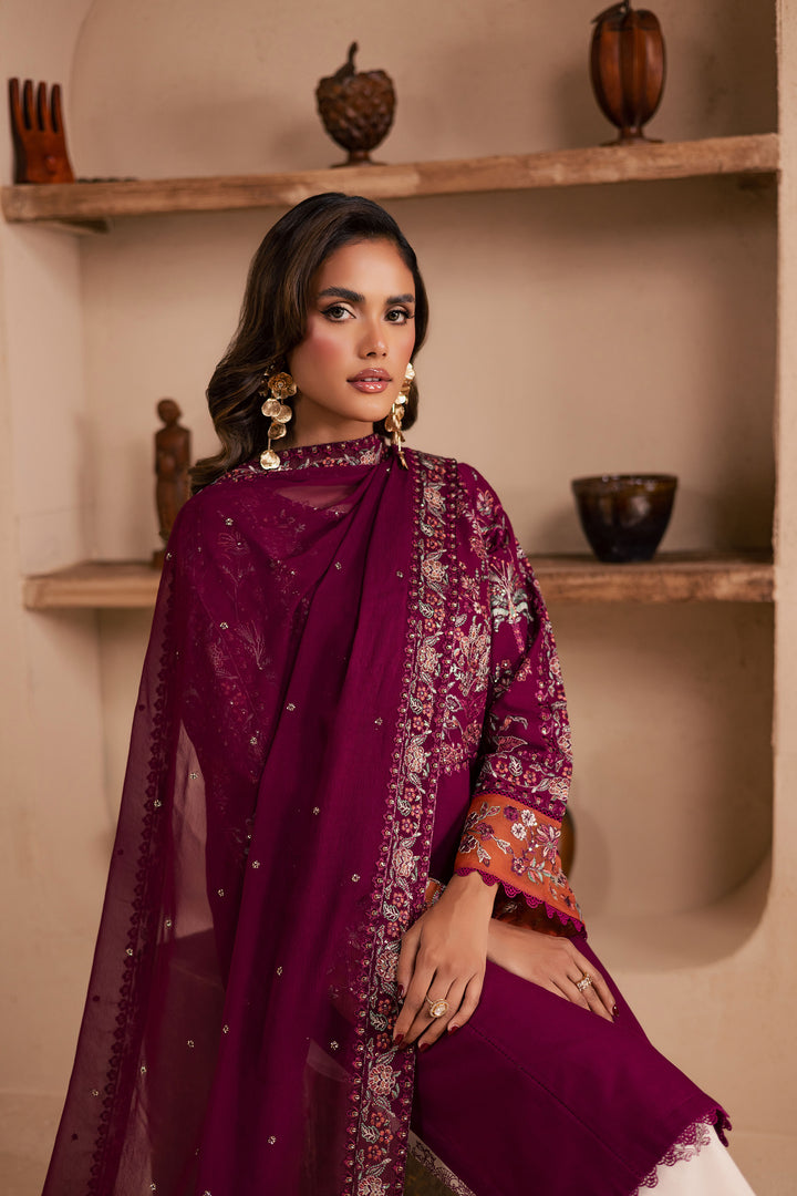  Zeva 3Pc - Embroidered Khaddar Dress BATIK WINTER PRET 2025  BATIK   XS / Beet Root / Khaddar-S / Beet Root / Khaddar-M / Beet Root / Khaddar-L / Beet Root / Khaddar-XL / Beet Root / Khaddar