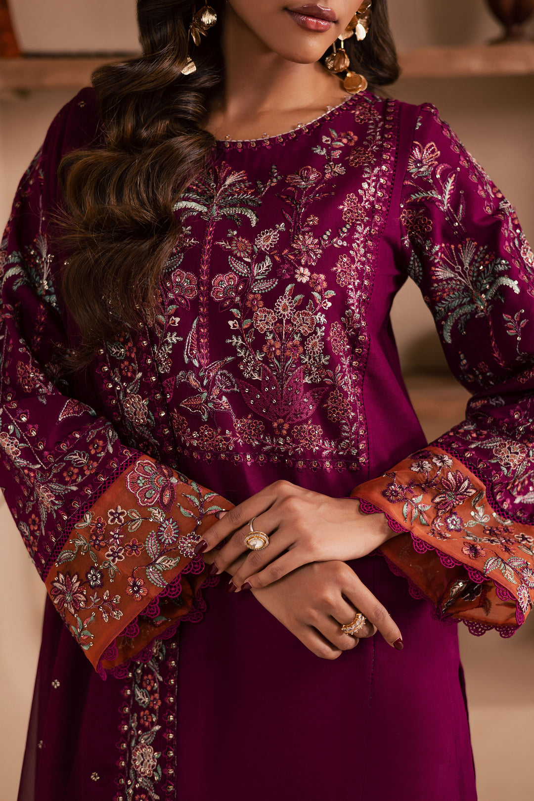  Zeva 3Pc - Embroidered Khaddar Dress BATIK WINTER PRET 2025  BATIK   XS / Beet Root / Khaddar-S / Beet Root / Khaddar-M / Beet Root / Khaddar-L / Beet Root / Khaddar-XL / Beet Root / Khaddar