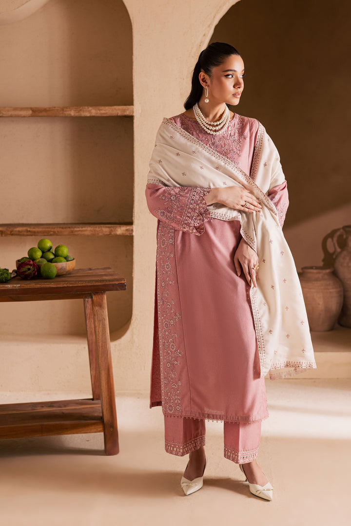 BirdSong 3Pc - Embroidered Khaddar Dress