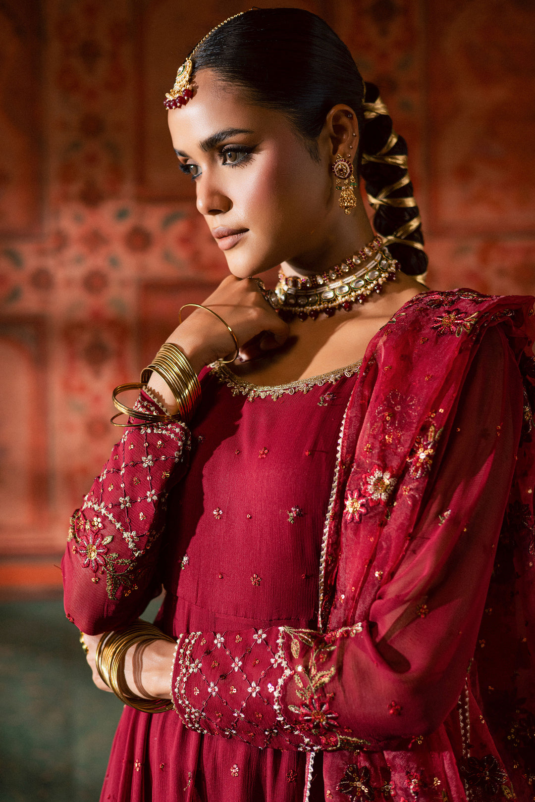 Chaotic Garet 3Pc - Chiffon Wedding Frock