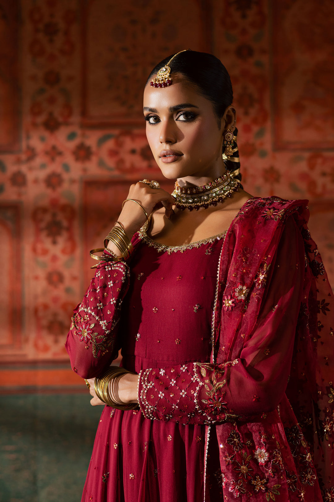 Chaotic Garet 3Pc - Chiffon Wedding Frock