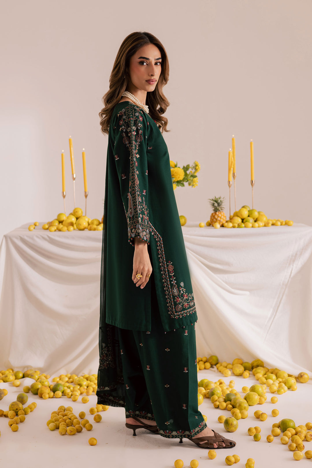 Cross Hatch 3Pc - Embroidered Khaddar Dress