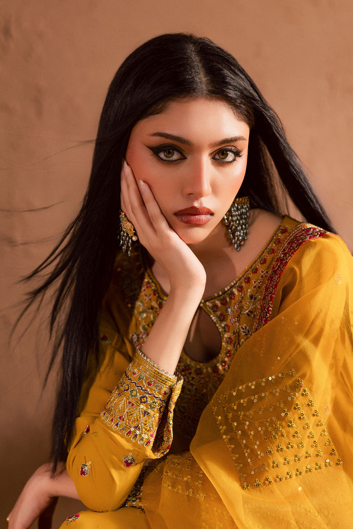  Daylilly 3Pc- Festive Luxe Pret BATIKSTUDIO2025  BATIK   S / Lime Green / Georgette-M / Lime Green / Georgette-L / Lime Green / Georgette