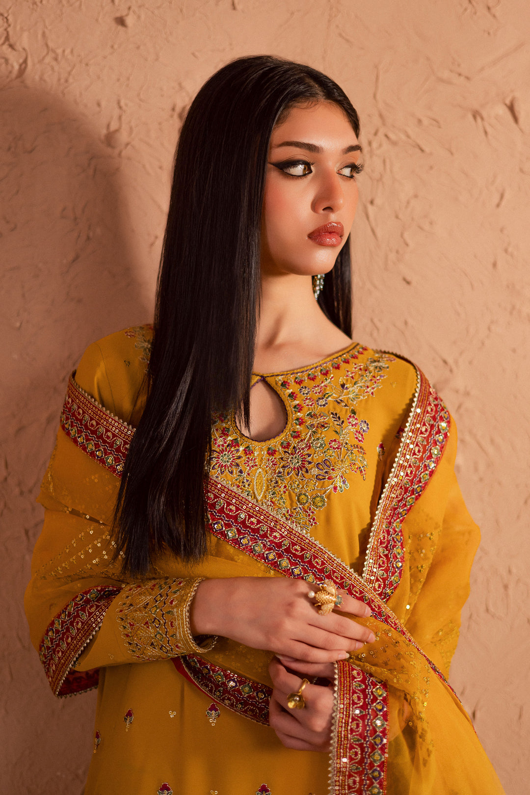  Daylilly 3Pc- Festive Luxe Pret BATIKSTUDIO2025  BATIK   S / Lime Green / Georgette-M / Lime Green / Georgette-L / Lime Green / Georgette