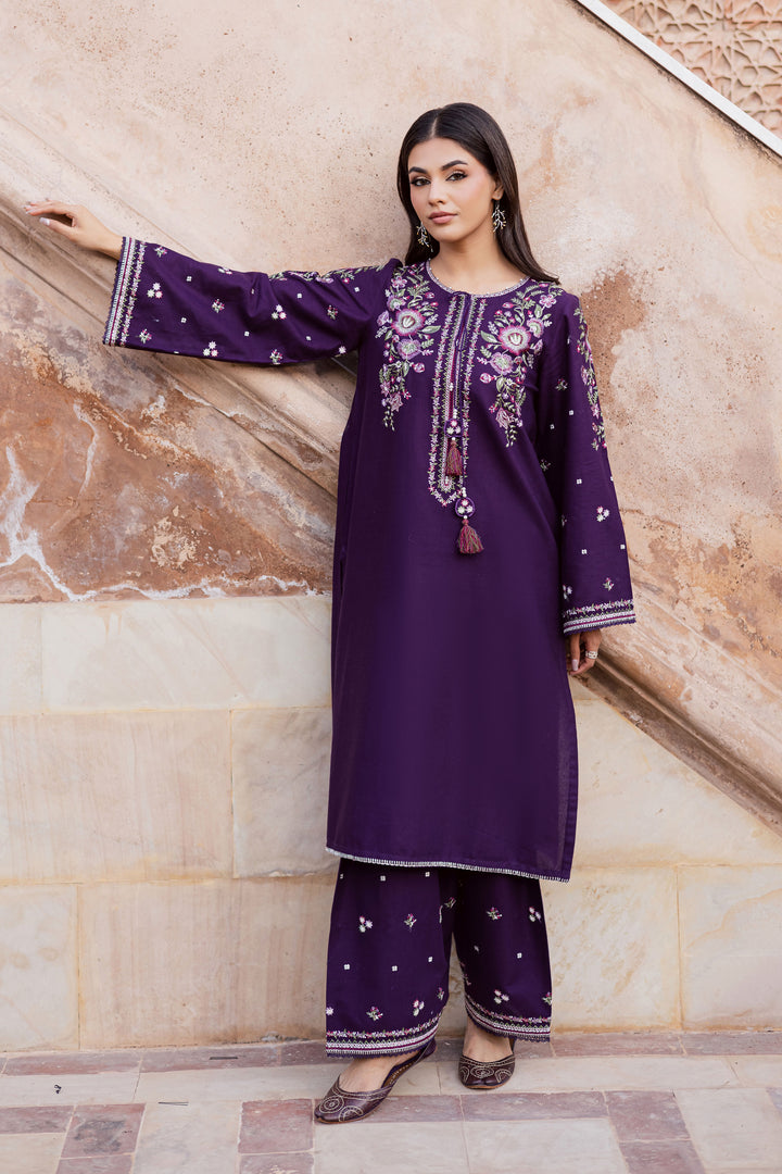 Deejo Iris 2Pc - Embroidered Khaddar Dress