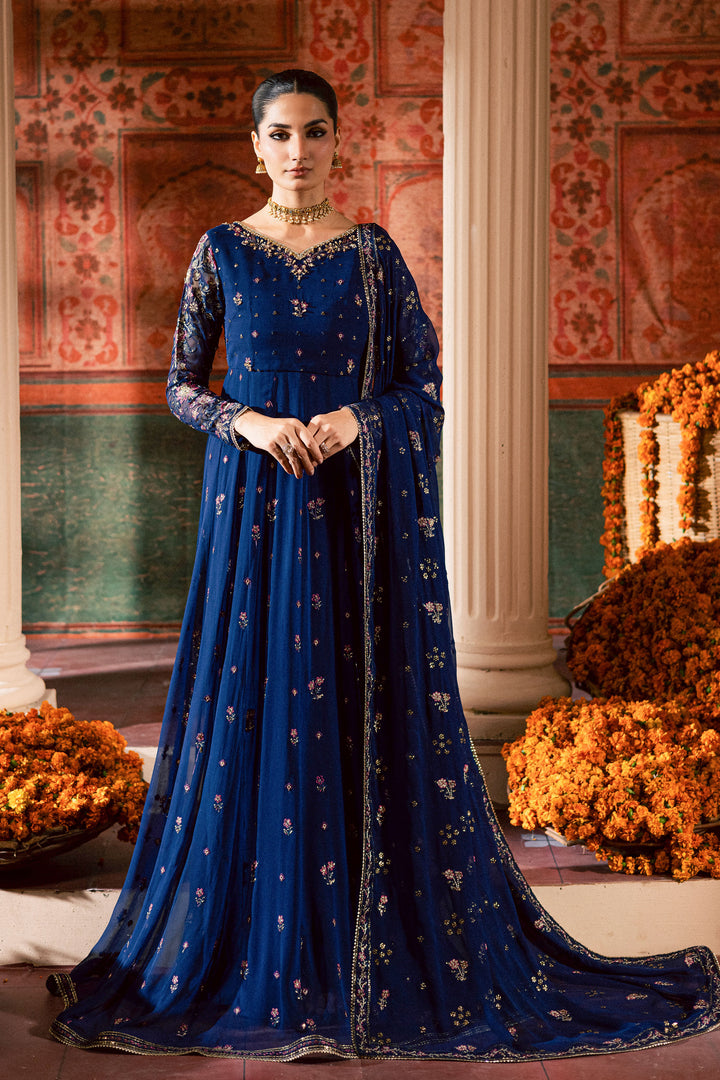 Earliblue 3Pc - Chiffon Wedding Frock