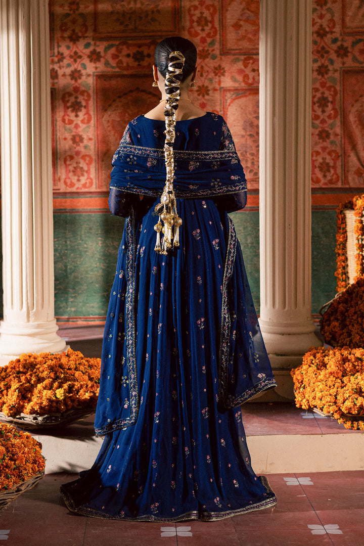 Earliblue 3Pc - Chiffon Wedding Frock