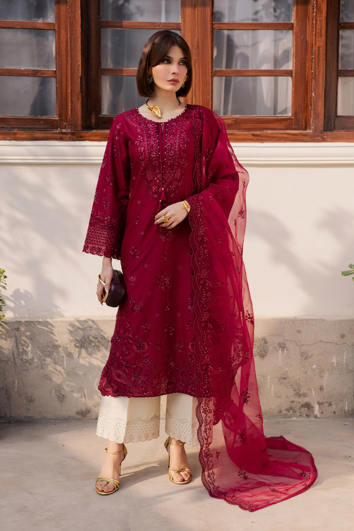 Ecuador 3Pc - Festive Embroidered Lawn