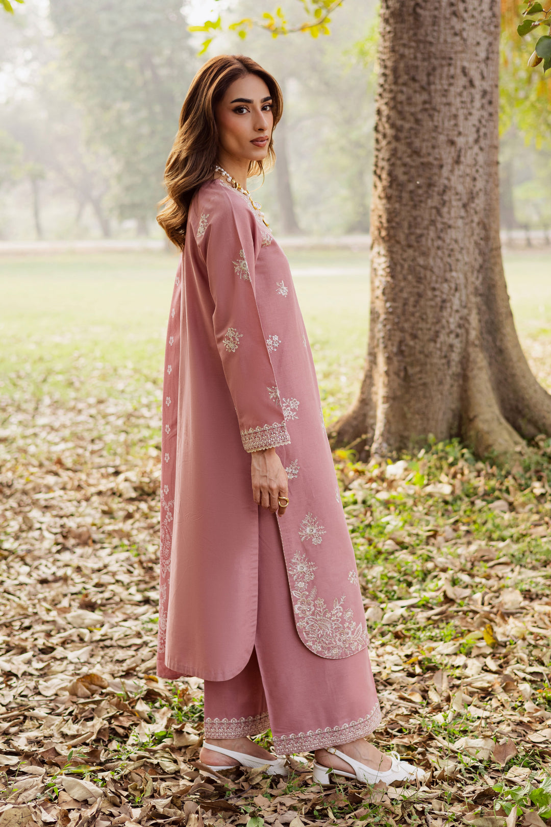 A winter-ready South Asian khaddar suit inspired by Pakistani and Indian festive dressing; suited for weddings, Eid and cozy casual days.