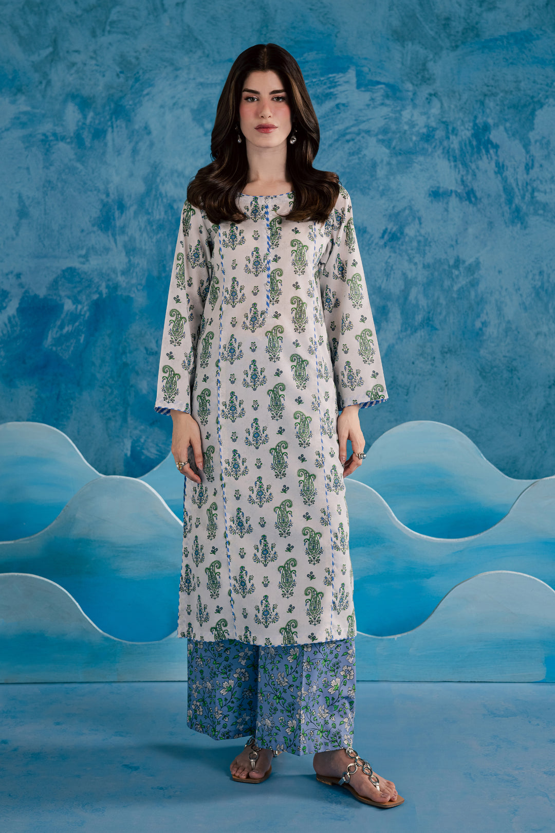 Purple Julie 2Pc - Printed Lawn Dress