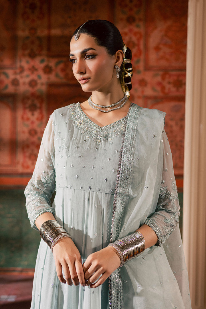 Frozen  3Pc - Chiffon Wedding Frock