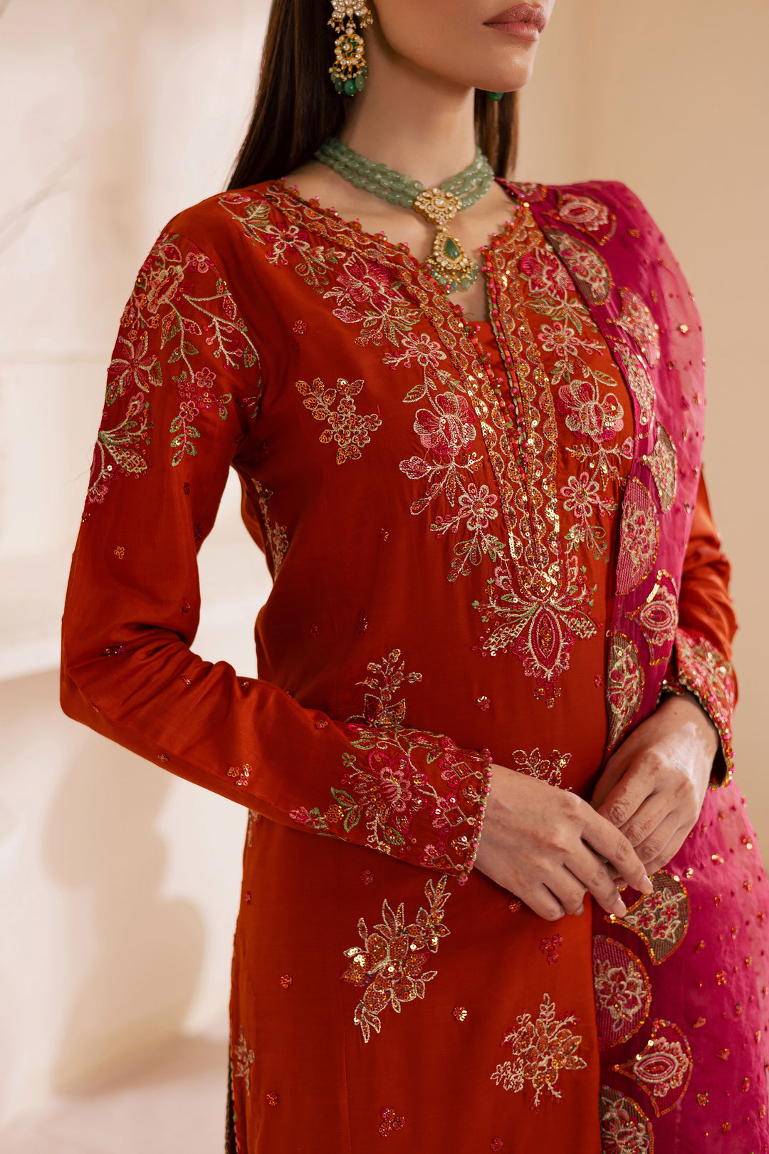 Noor e Gulnaar 3Pc - Embroidered Luxe Pret