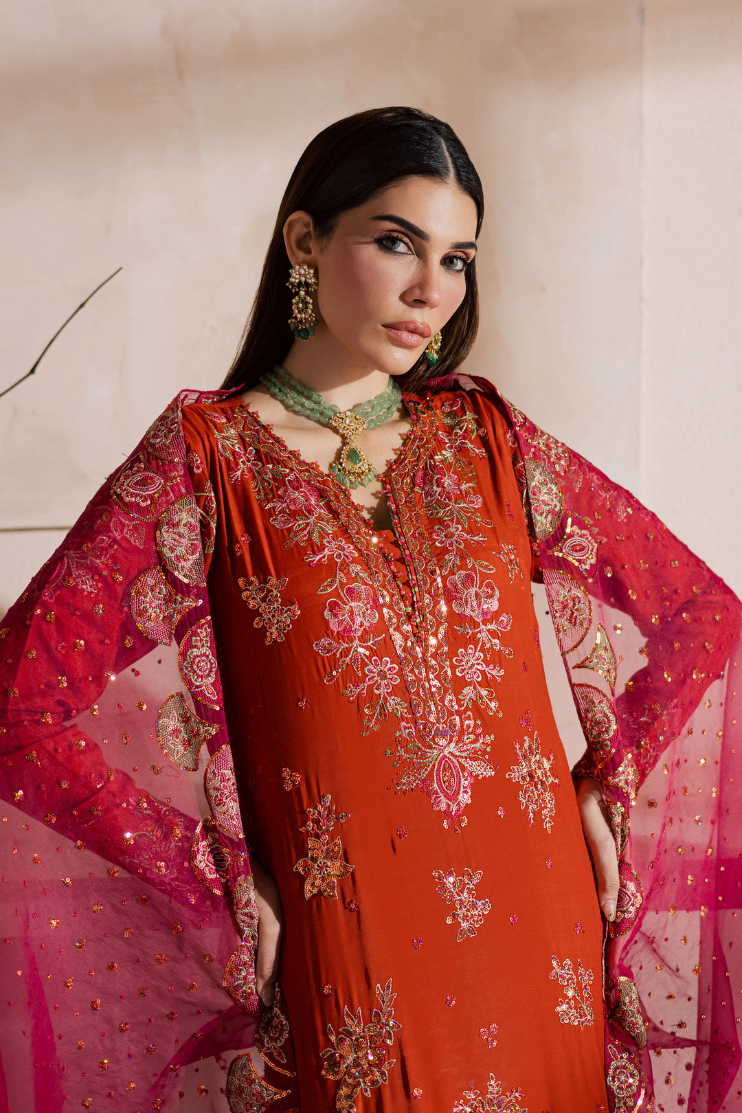 Noor e Gulnaar 3Pc - Embroidered Luxe Pret