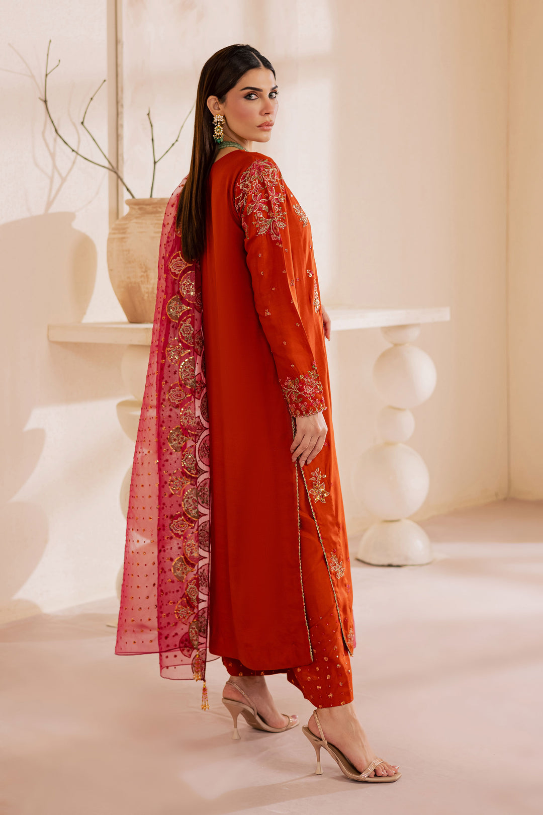 Noor e Gulnaar 3Pc - Embroidered Luxe Pret