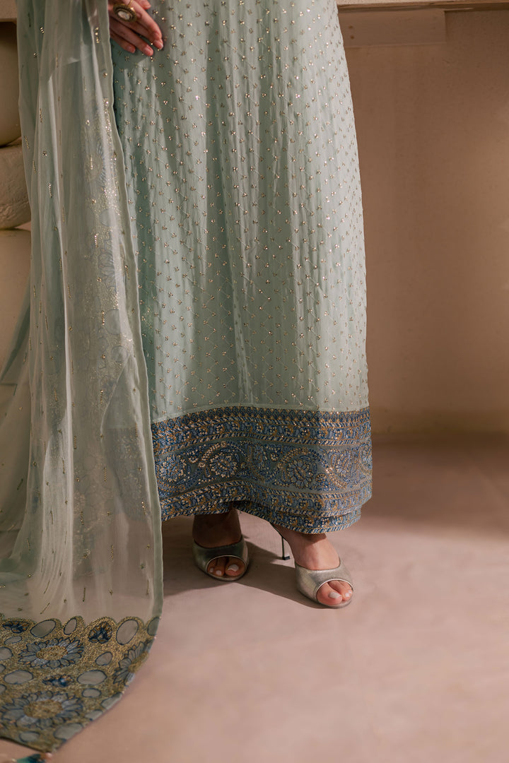 Gulzar 3Pc - Embroidered Luxe Pret