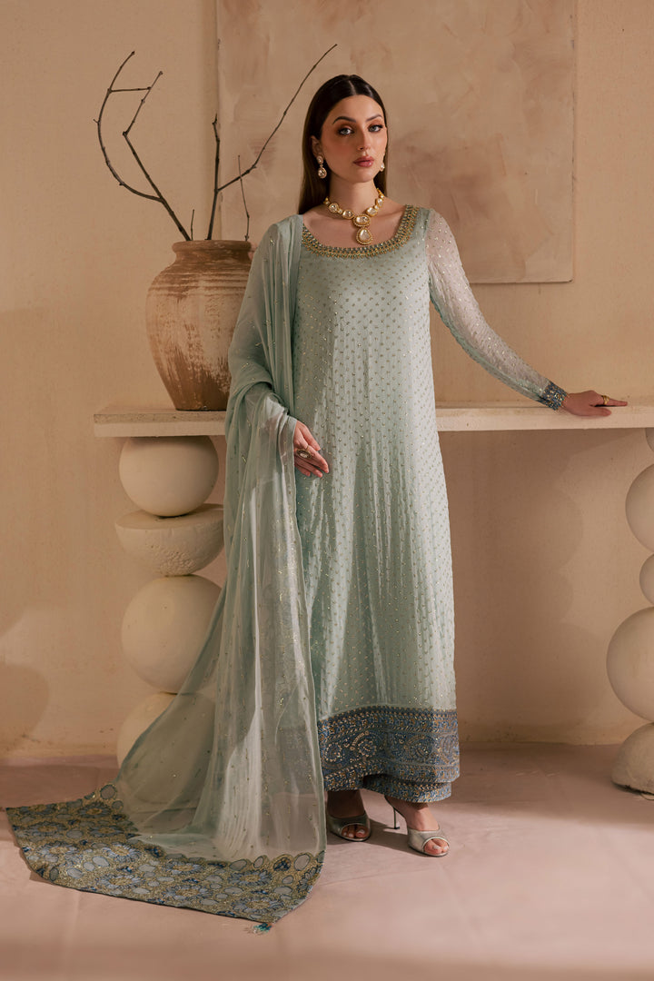 Gulzar 3Pc - Embroidered Luxe Pret