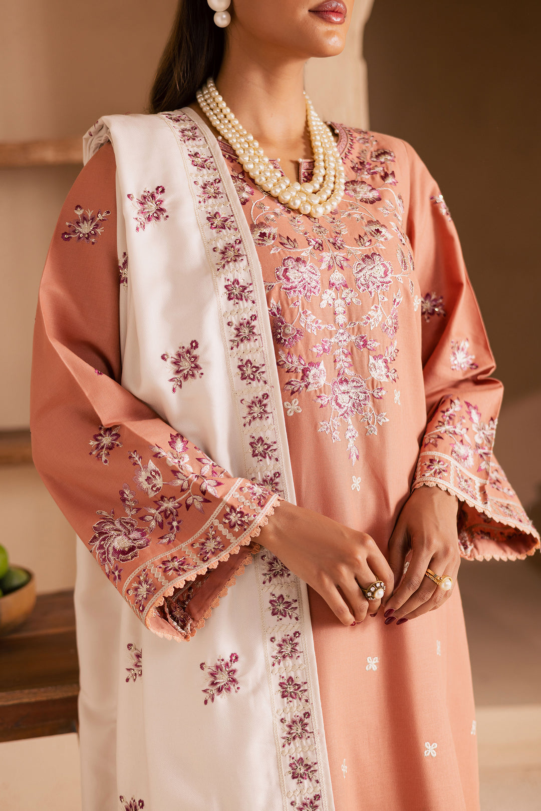 Hunter 3Pc - Embroidered Khaddar Dress