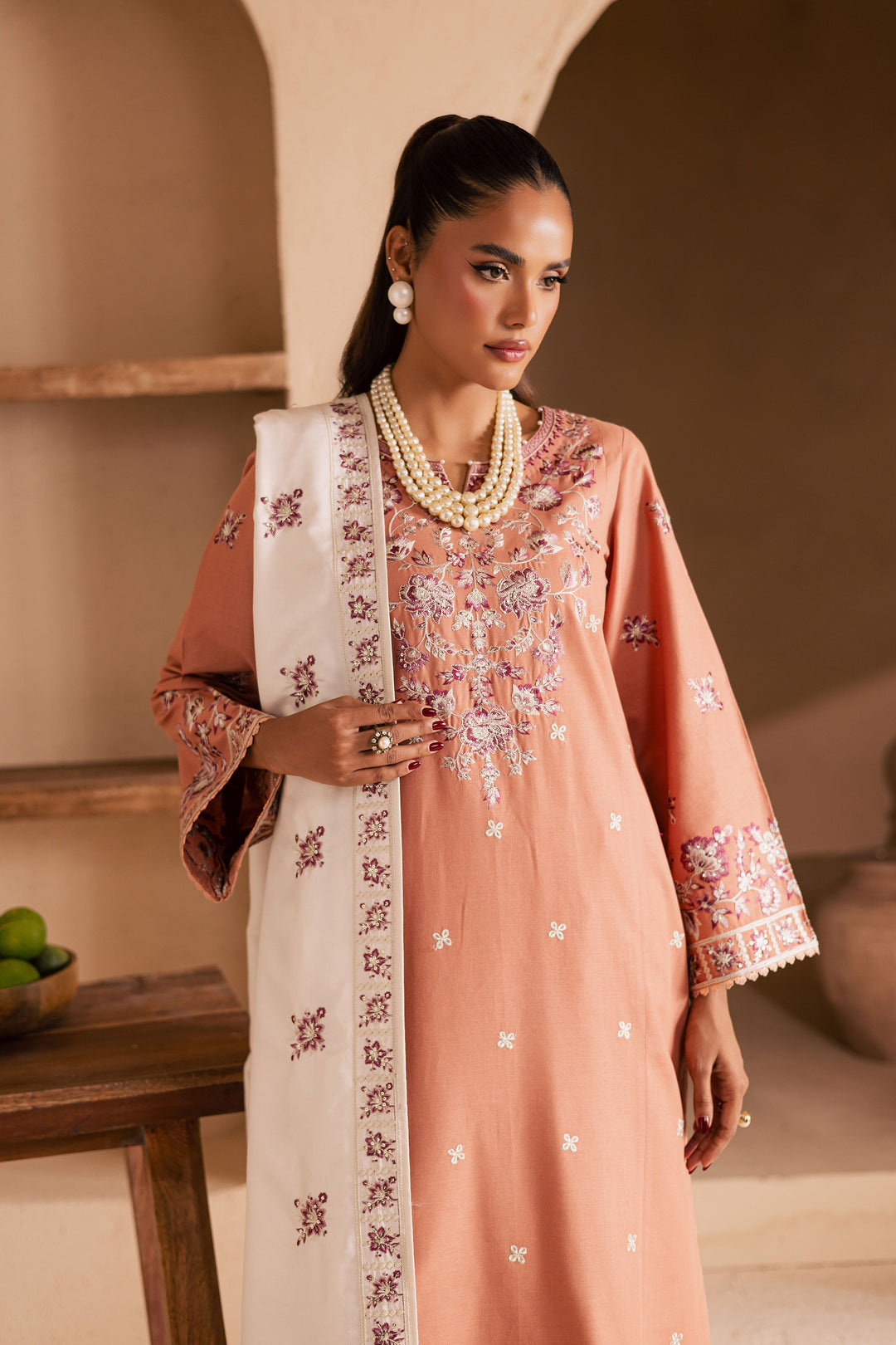 Hunter 3Pc - Embroidered Khaddar Dress