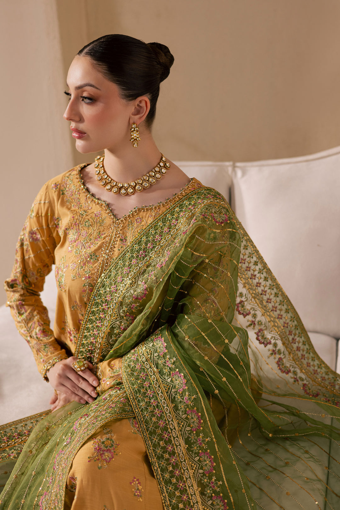 Lailomah 3Pc - Embroidered Luxe Pret