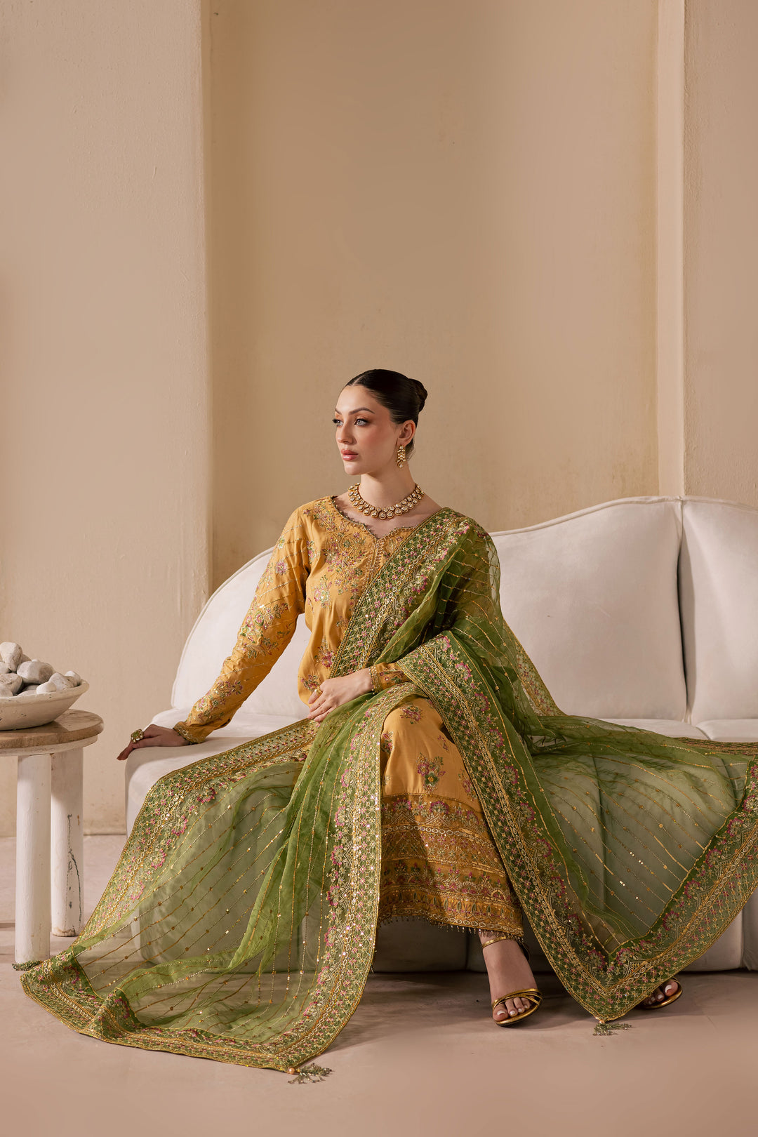 Lailomah 3Pc - Embroidered Luxe Pret