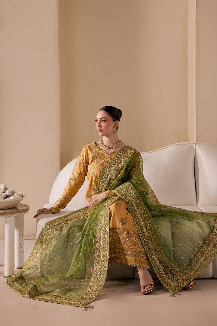 Lailomah 3Pc - Embroidered Luxe Pret