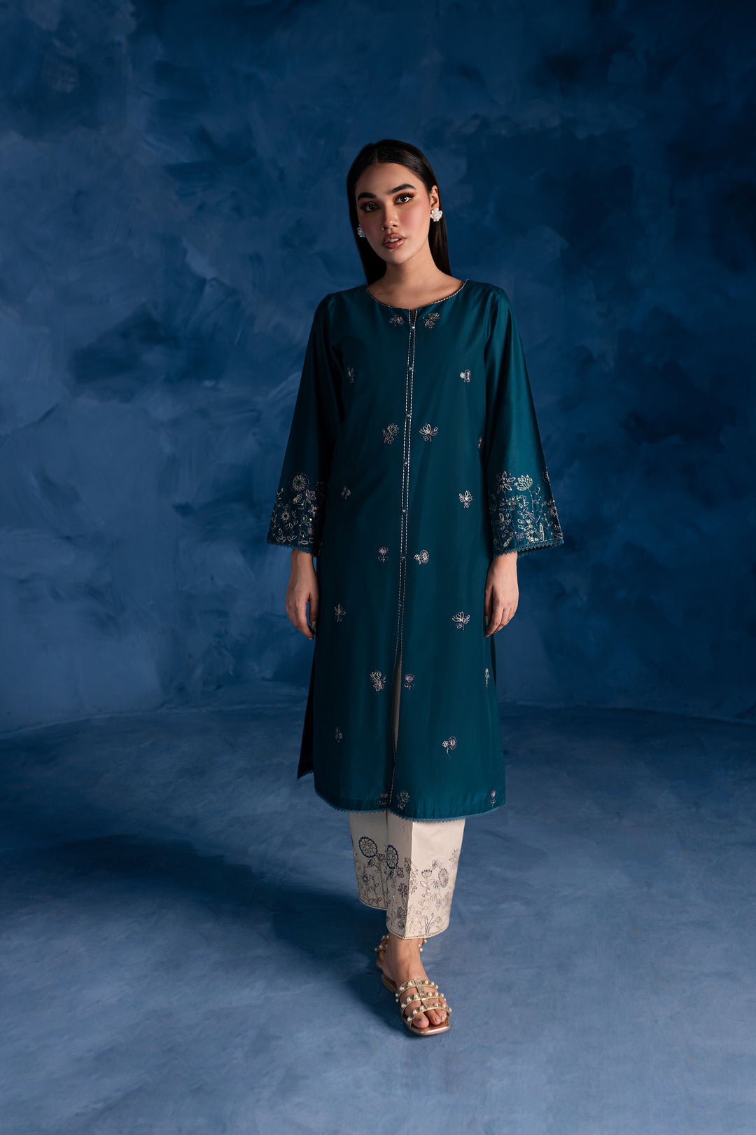 Lunette 2Pc - Embroidered Lawn Dress