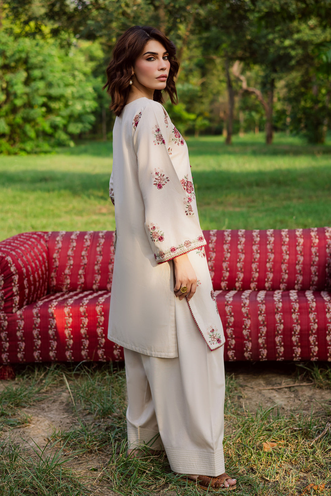 Meer 2Pc - Embroidered Khaddar Dress