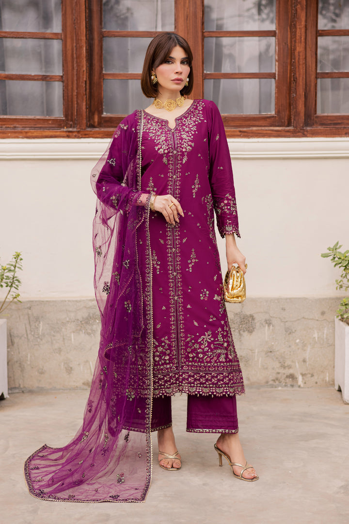 Merissa 3Pc - Festive Embroidered Lawn