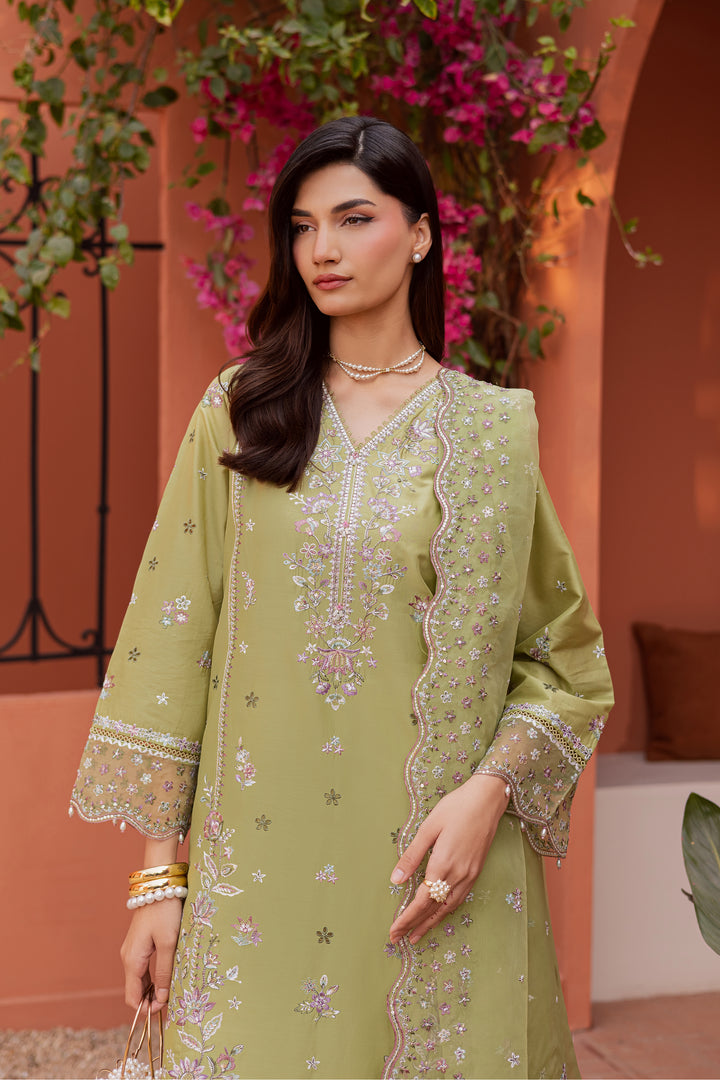 Mor Bagh 3Pc - Festive Embroidered Lawn