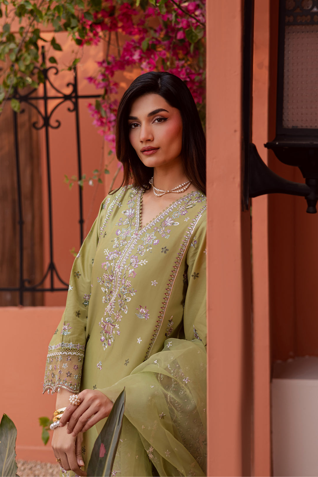 Mor Bagh 3Pc - Festive Embroidered Lawn