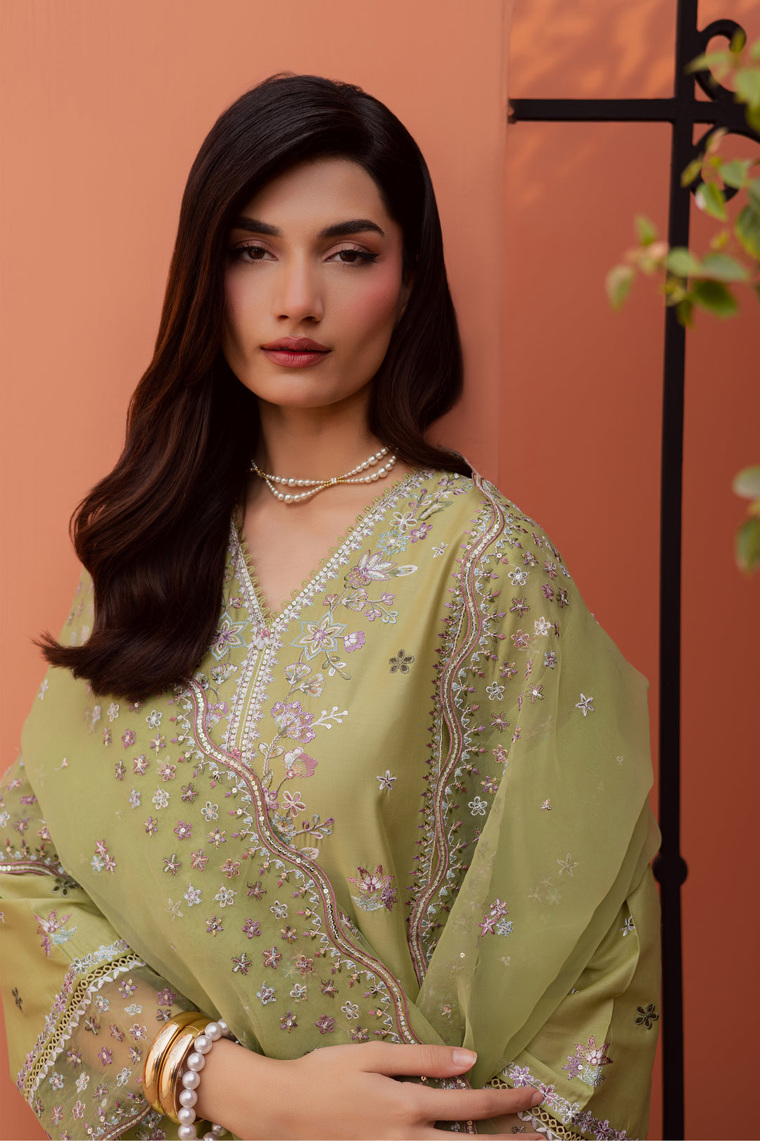 Mor Bagh 3Pc - Festive Embroidered Lawn