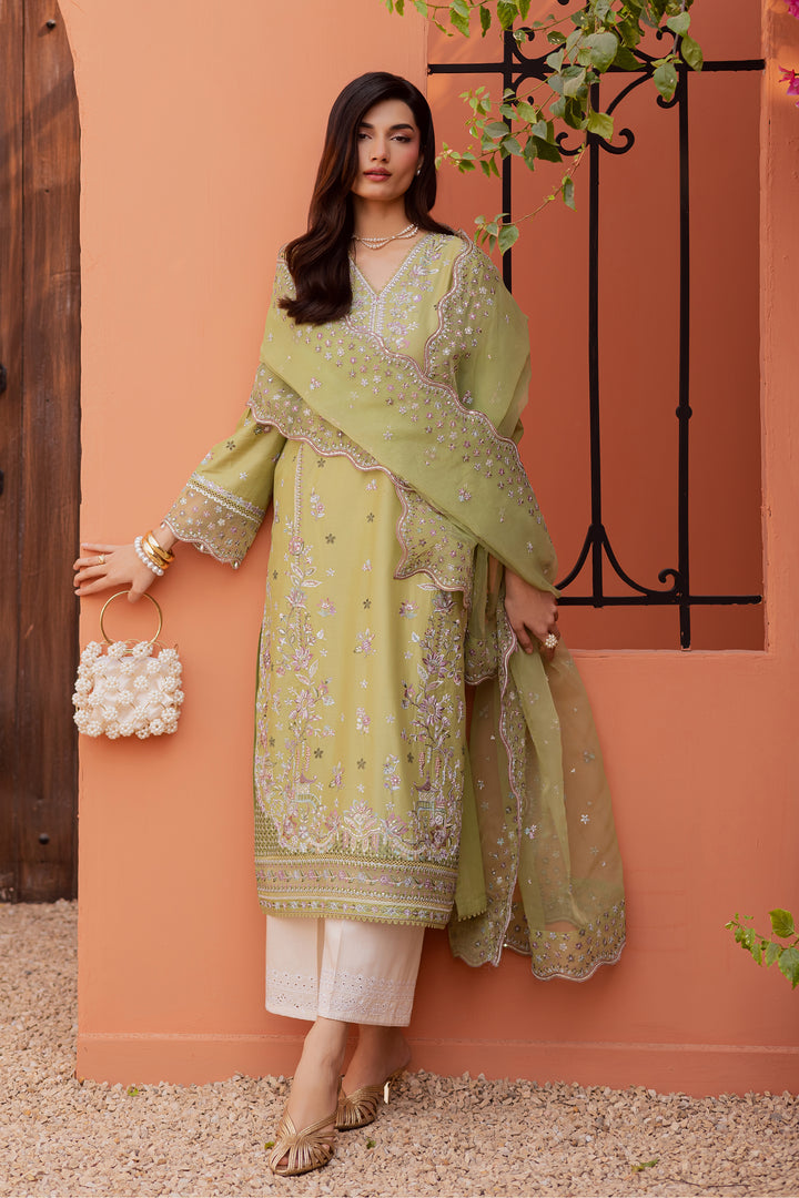 Mor Bagh 3Pc - Festive Embroidered Lawn