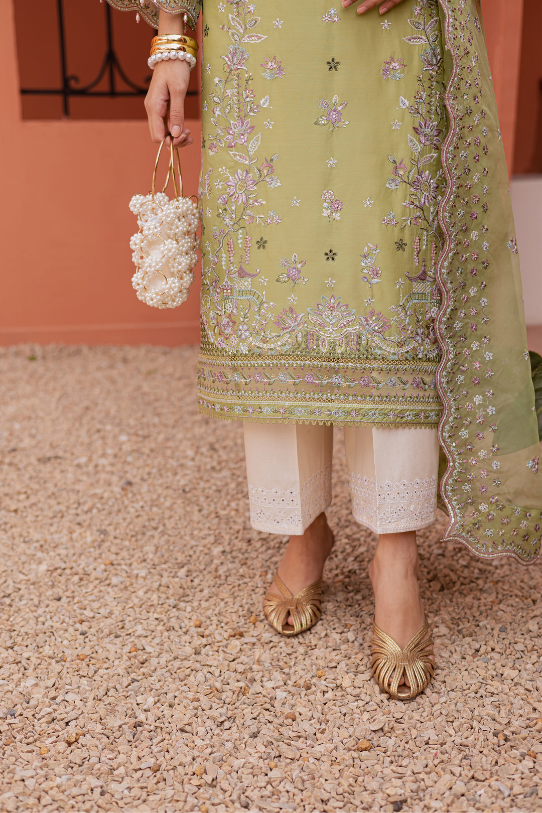 Mor Bagh 3Pc - Festive Embroidered Lawn