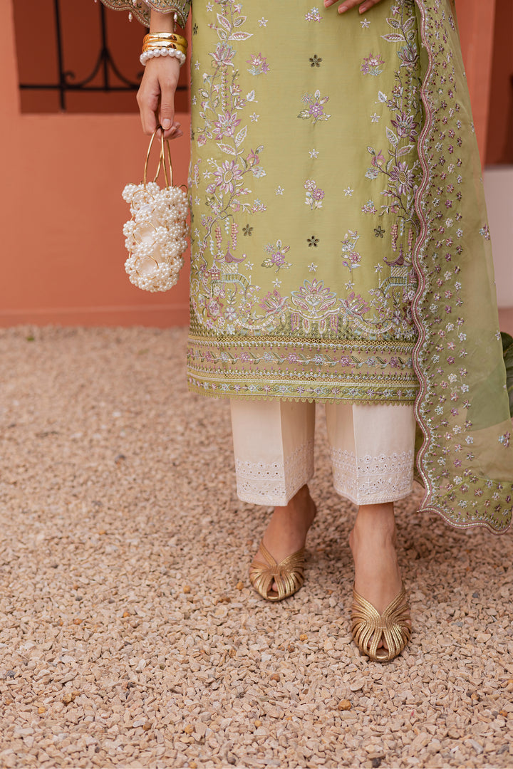 Mor Bagh 3Pc - Festive Embroidered Lawn