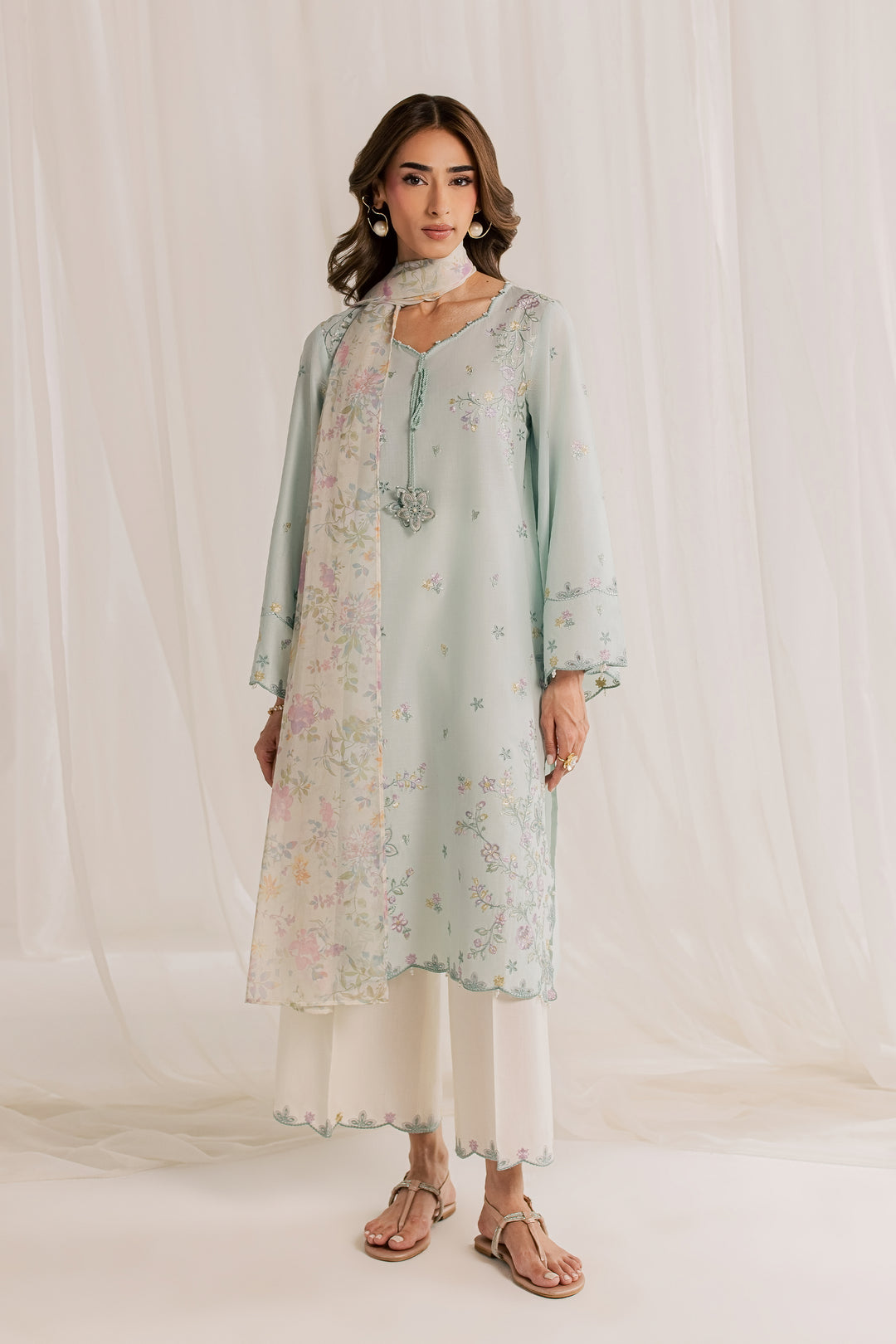 Marshmellow 3Pc - Embroidered Lawn Dress