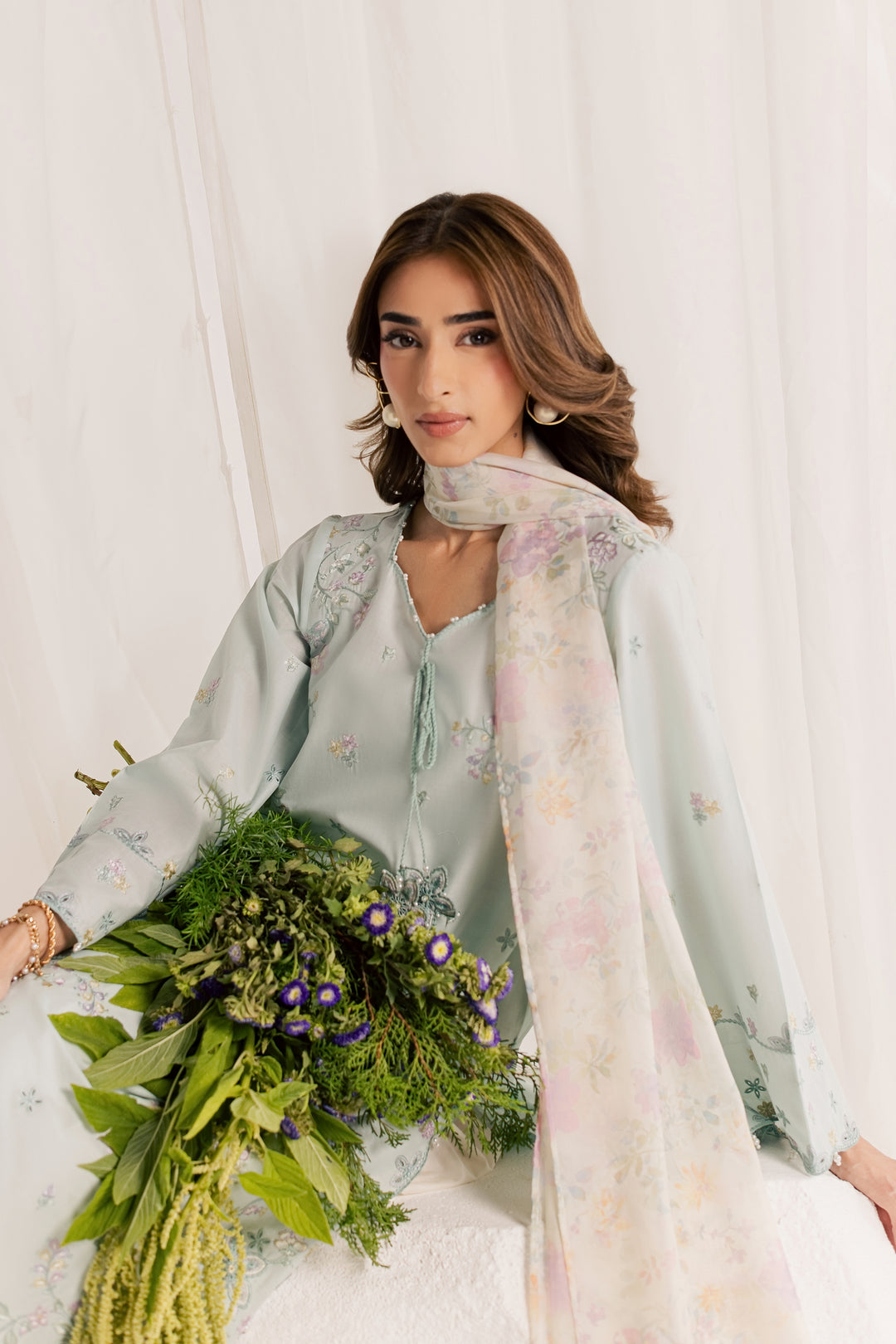Marshmellow 3Pc - Embroidered Lawn Dress