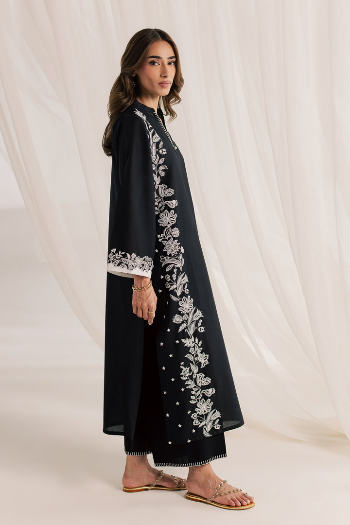Black Hazel 2Pc - Embroidered Lawn Dress