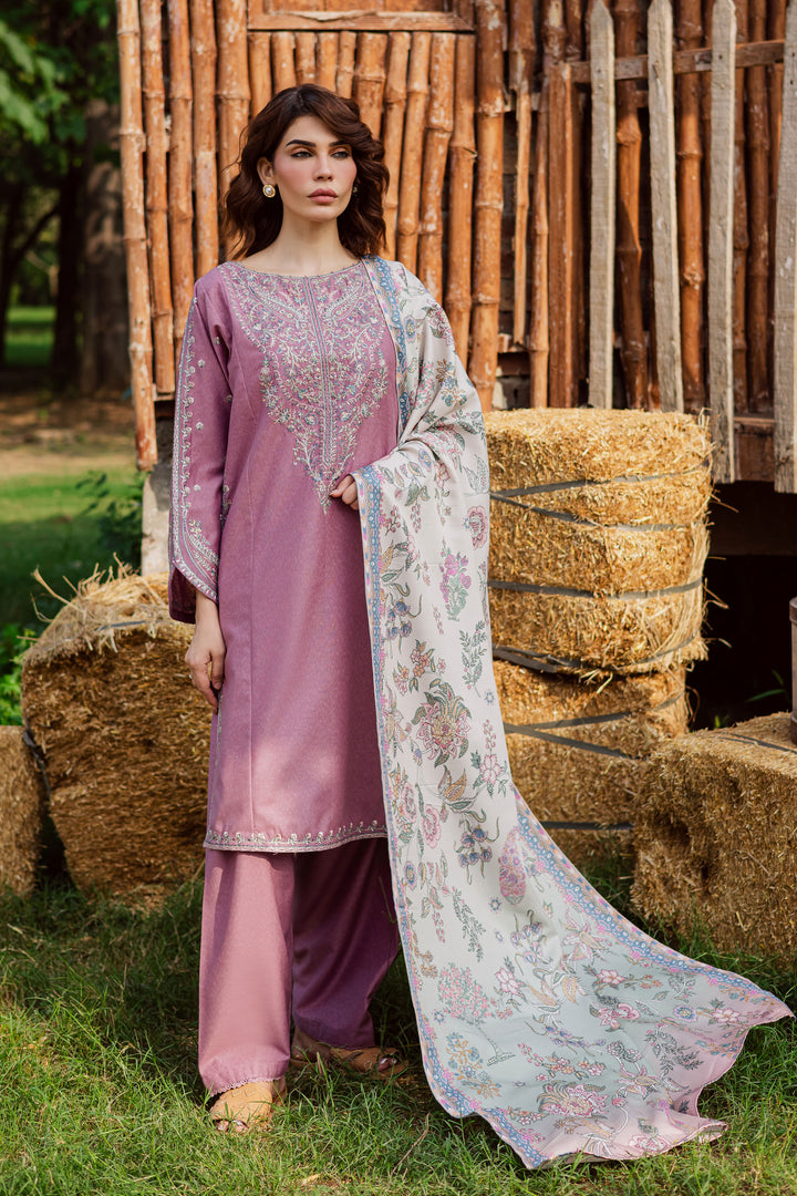 Nozomi 3Pc - Embroidered Karandi Dress