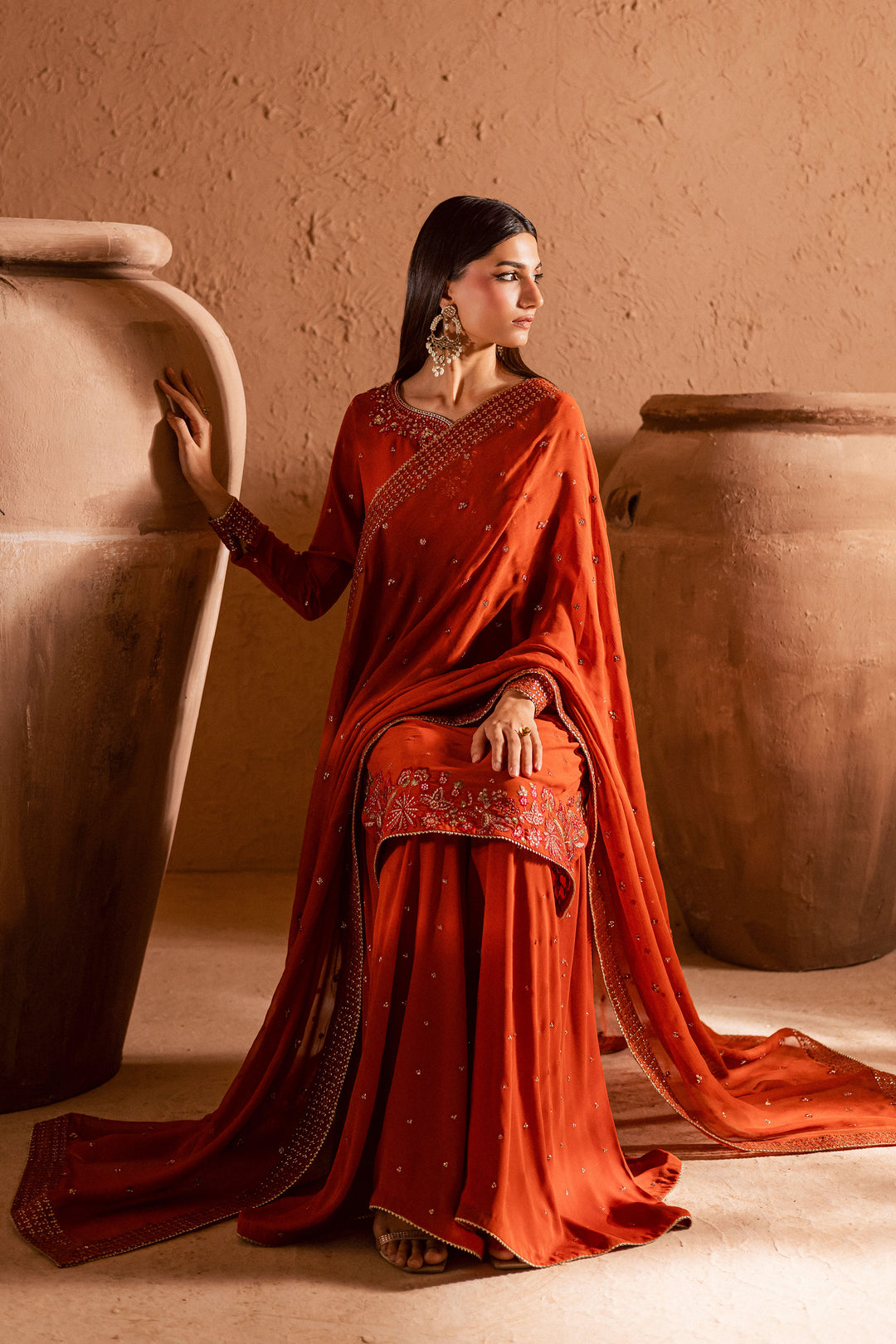 Olive Charm 3Pc- Festive Luxe Pret