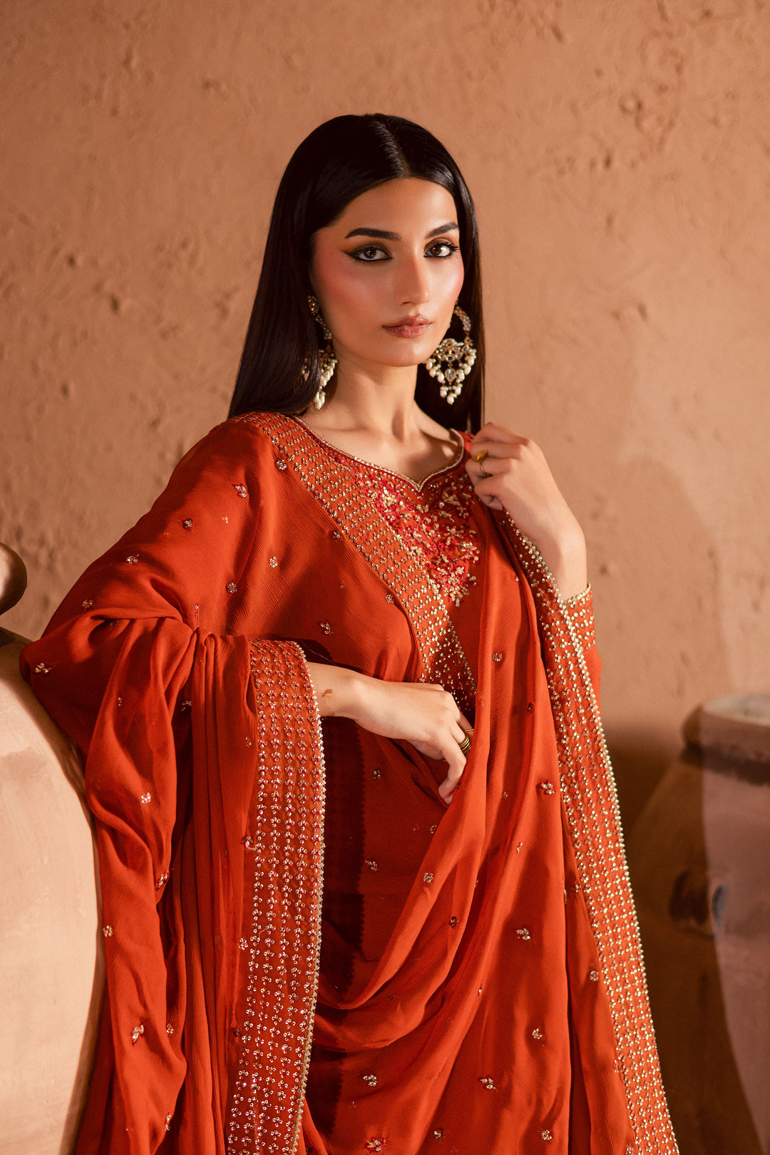 Olive Charm 3Pc- Festive Luxe Pret