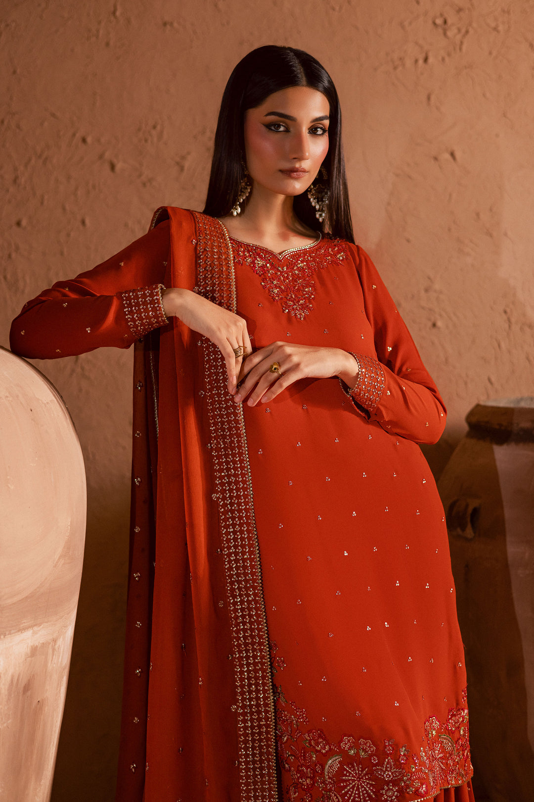 Olive Charm 3Pc- Festive Luxe Pret