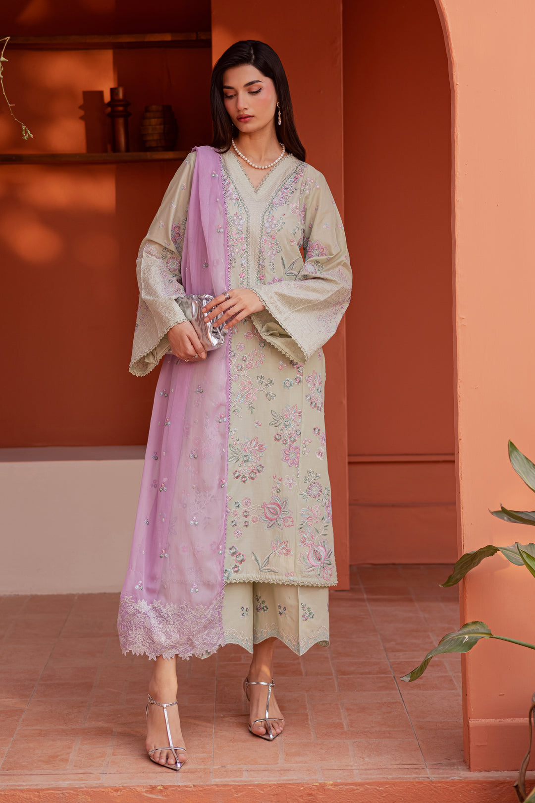 Reeya 3Pc - Festive Embroidered Lawn
