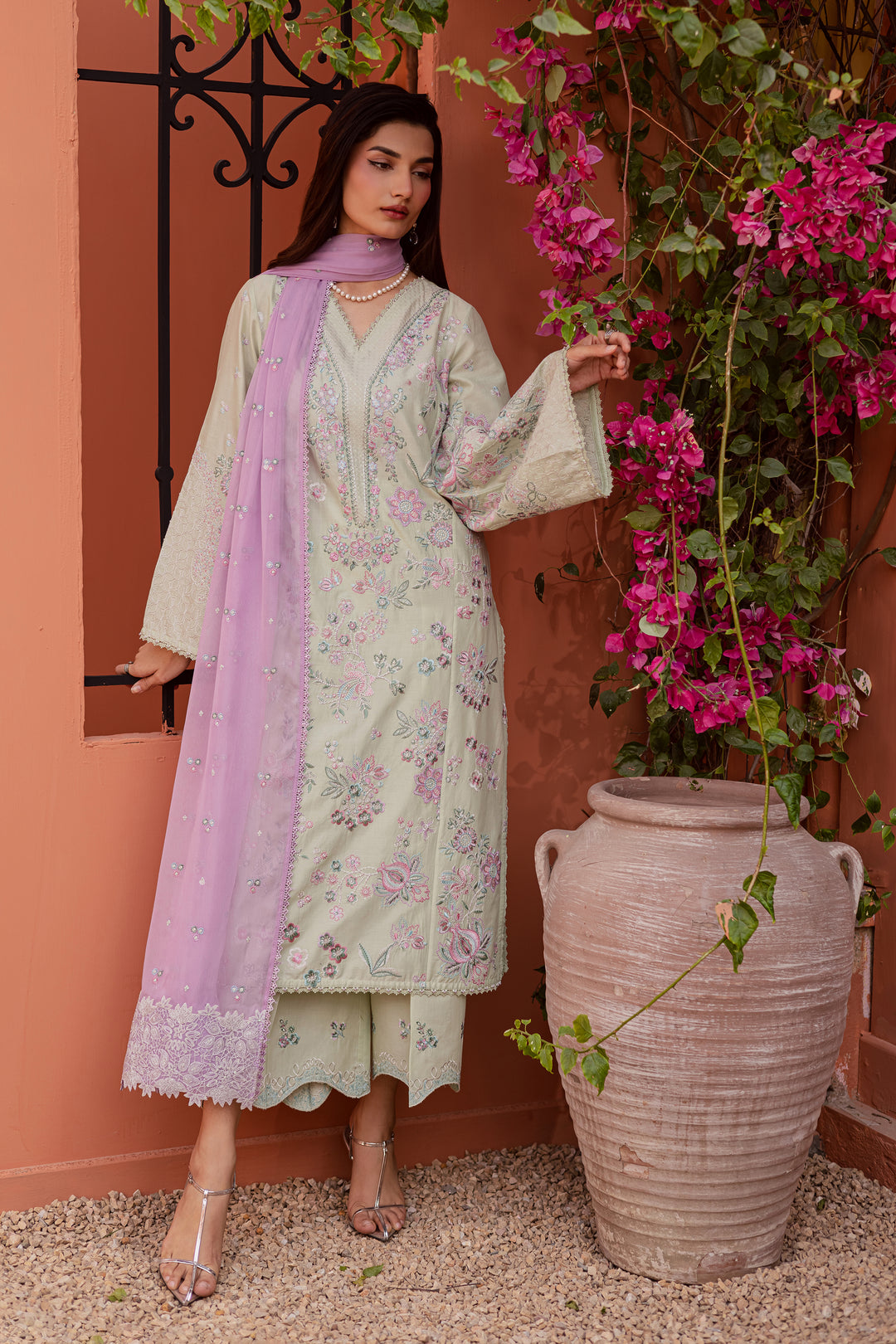 Reeya 3Pc - Festive Embroidered Lawn