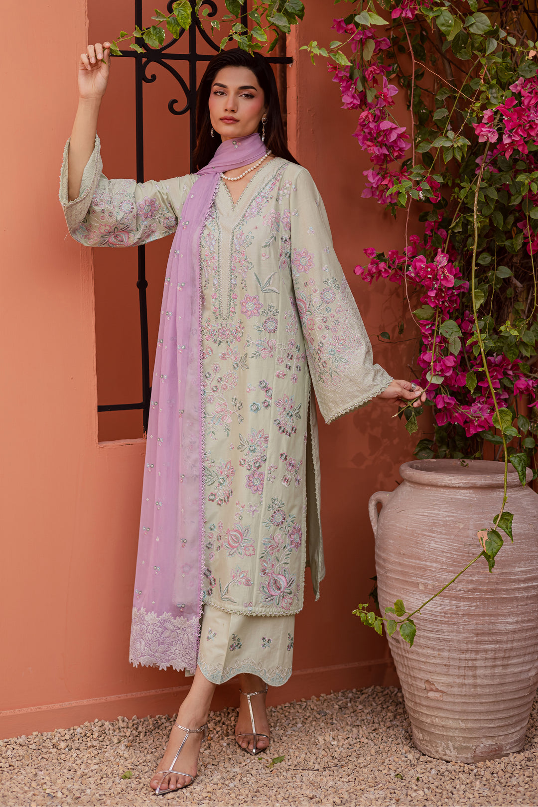 Reeya 3Pc - Festive Embroidered Lawn
