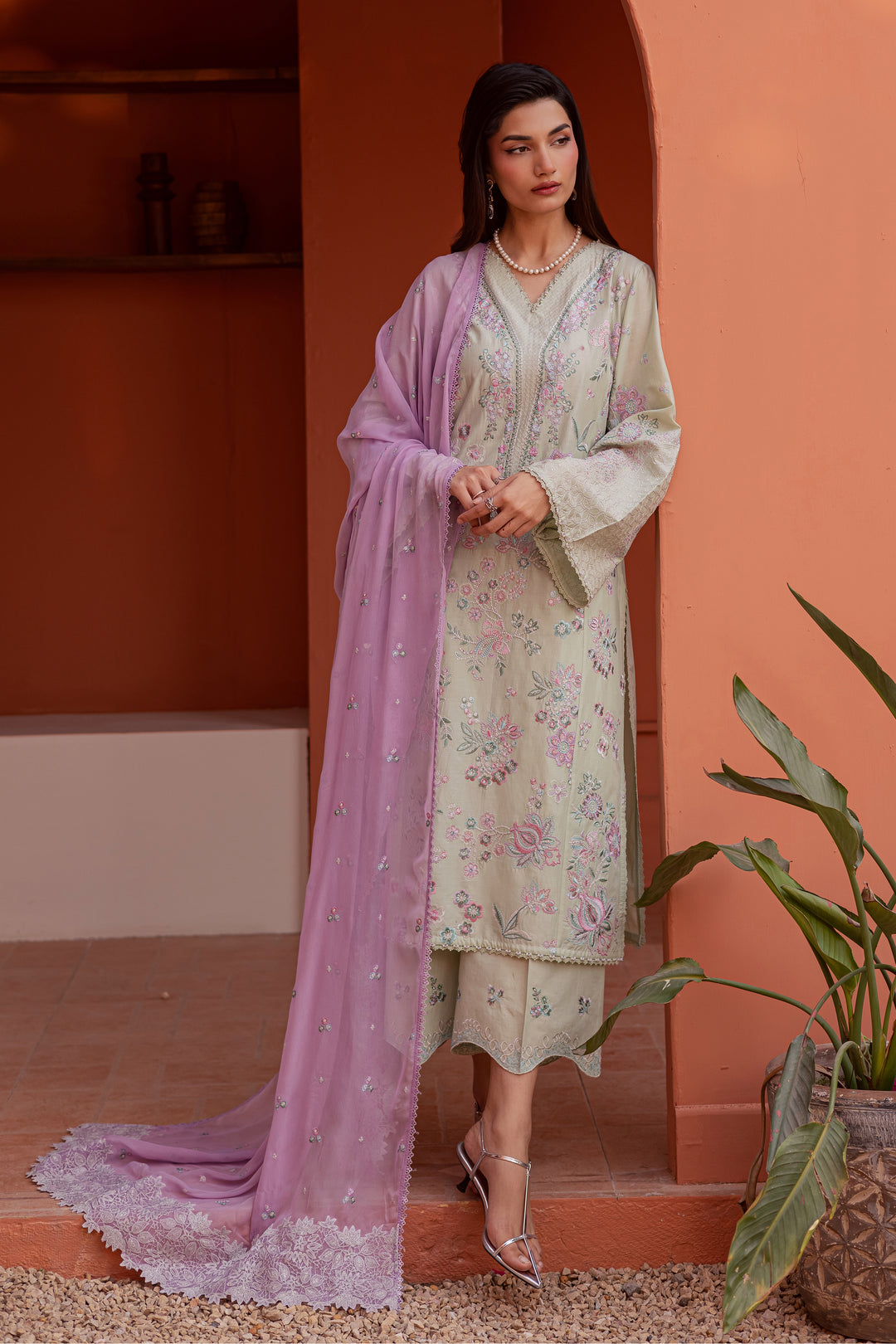 Reeya 3Pc - Festive Embroidered Lawn