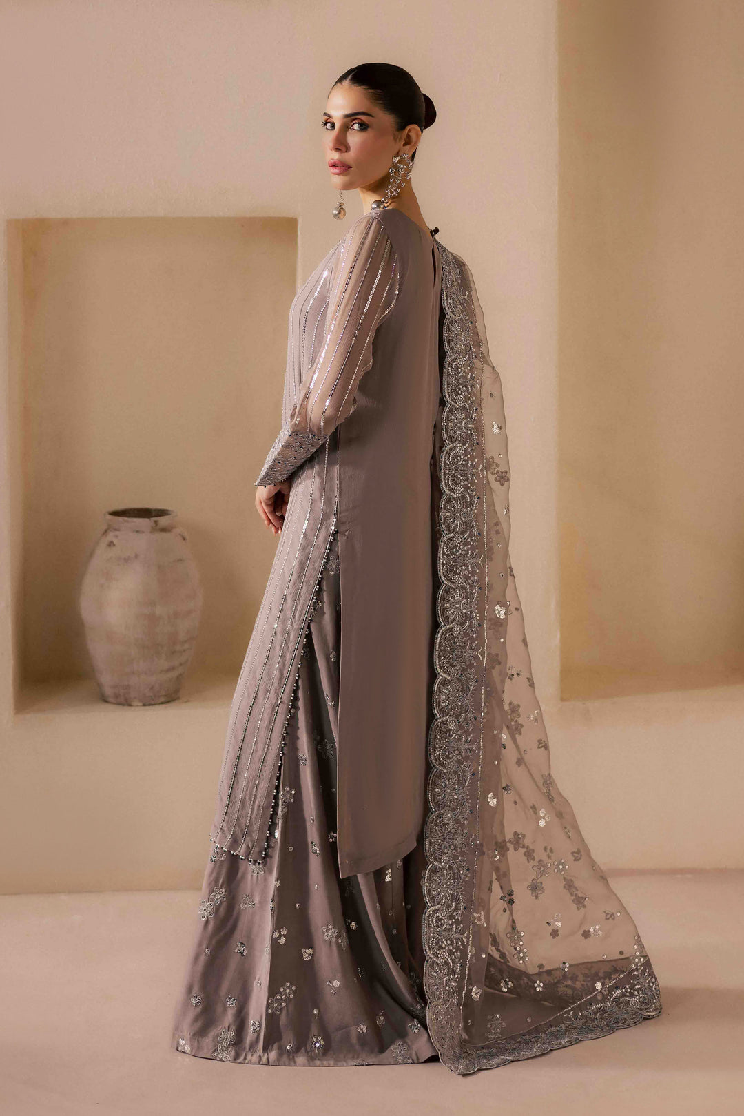 Saabiha 3Pc - Embroidered Luxe Pret