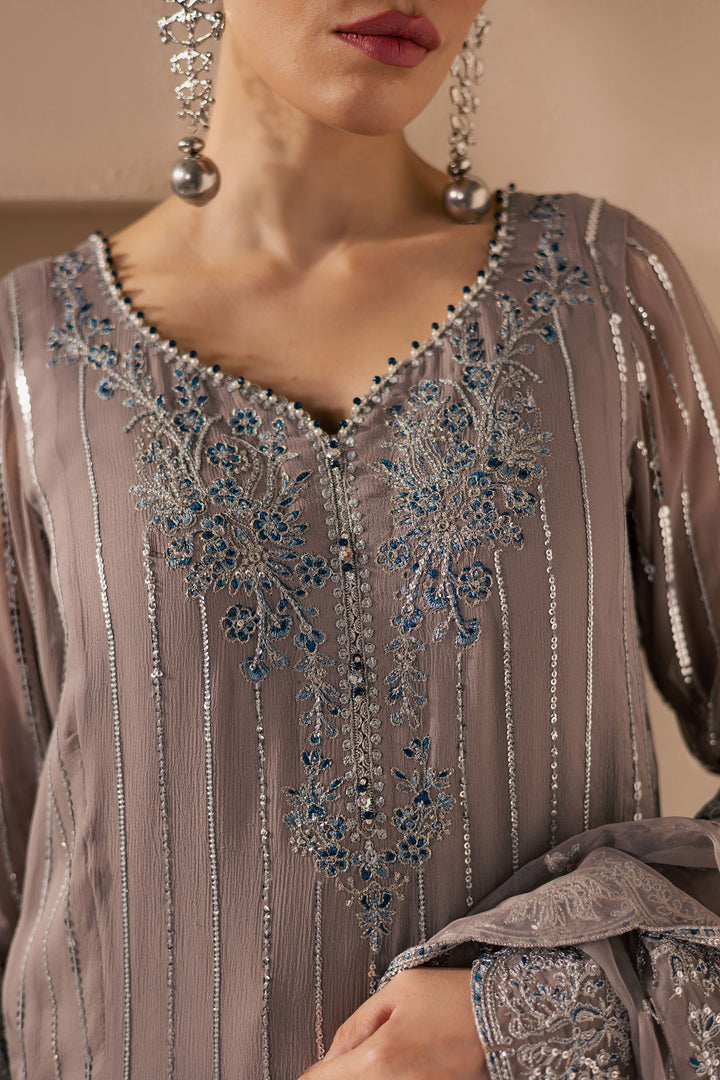 Saabiha 3Pc - Embroidered Luxe Pret