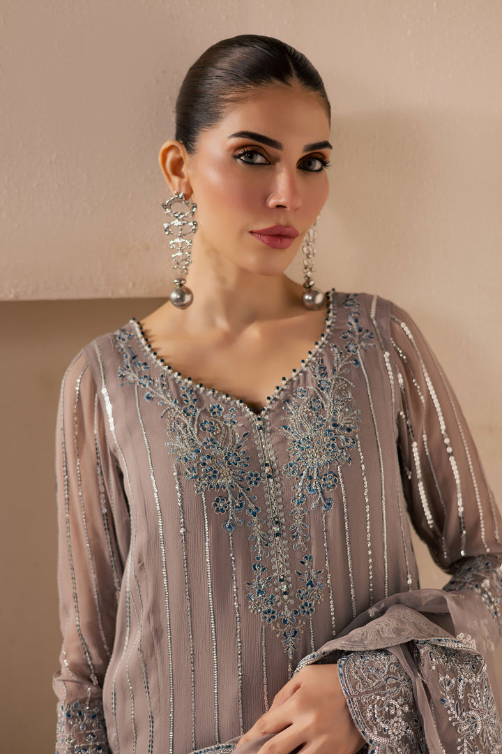 Saabiha 3Pc - Embroidered Luxe Pret
