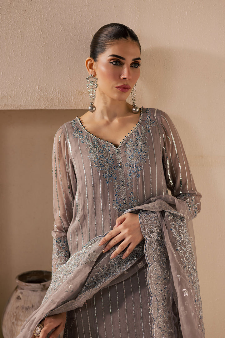 Saabiha 3Pc - Embroidered Luxe Pret