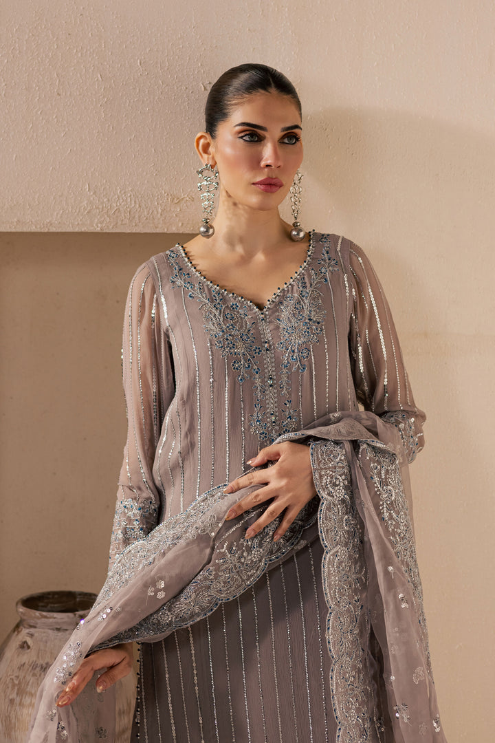 Saabiha 3Pc - Embroidered Luxe Pret